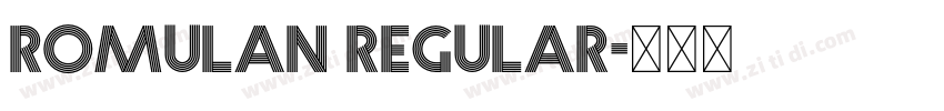 Romulan Regular字体转换